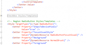 XAML Regions Extension For Visual Studio 2010