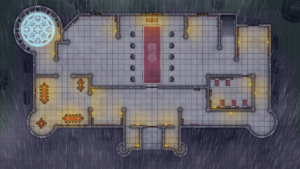 Cathedral of Helm - Level 1 - Rainy Night with Magic Ward