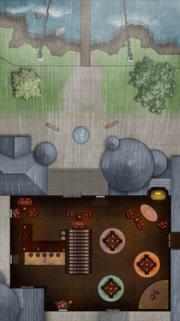 Moonstone Mask Common Room Map - Rainy Day