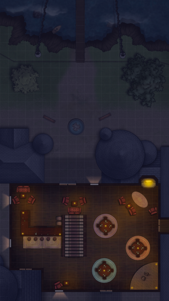 Moonstone Mask Common Room Map - Night