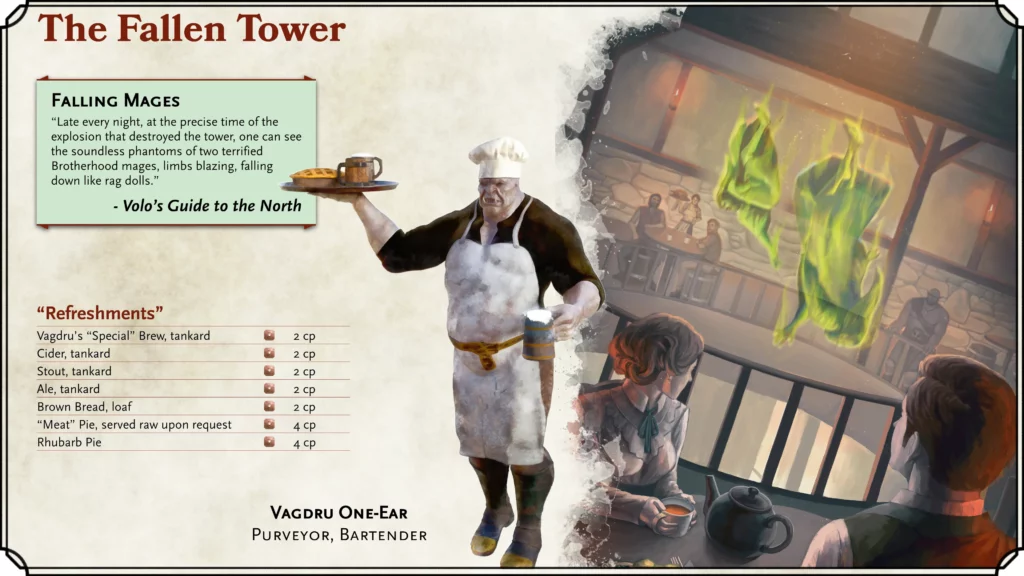 The Fallen Tower Shop Card