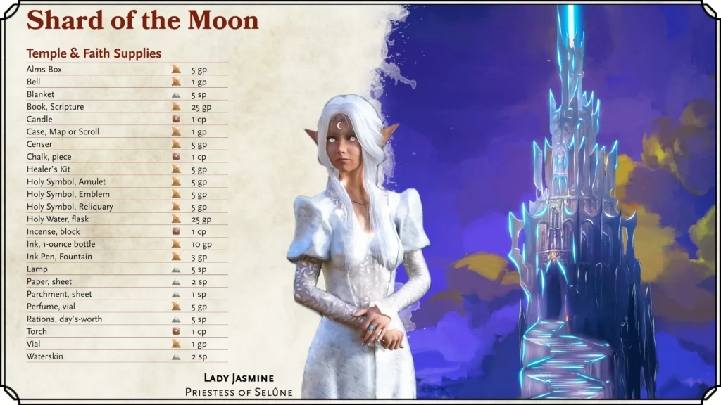 Shard of the Moon Shop Card