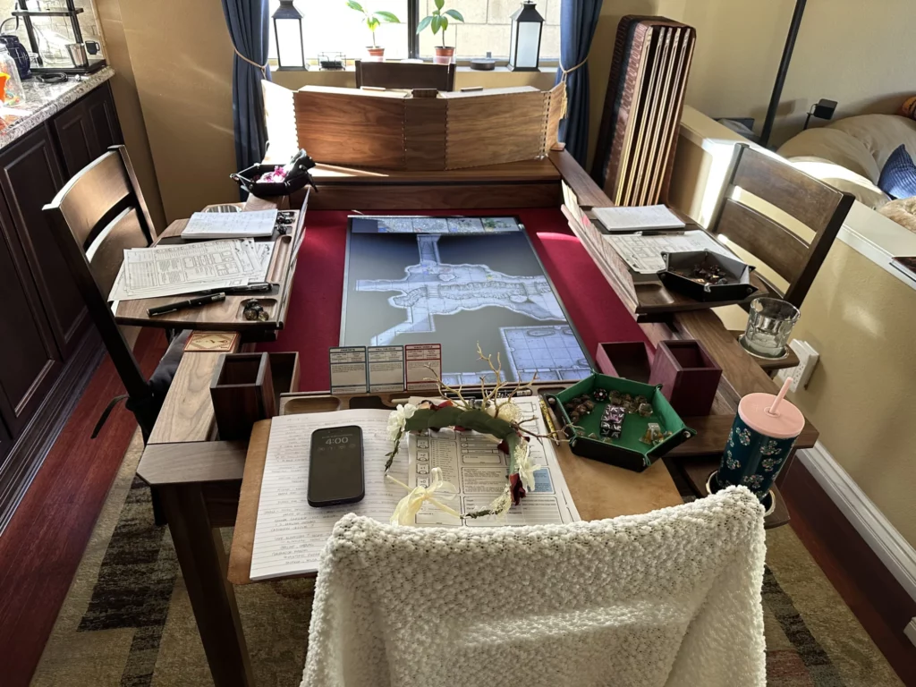 D&D on the Modular Gaming Table - Player's View